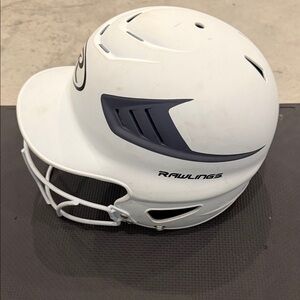 Rawlings White and Black Softball/baseball Helmet